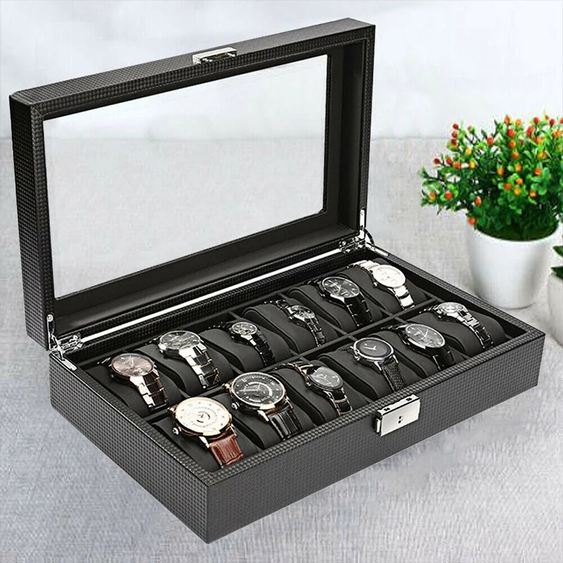 6/9/10/12/20/24 Watch Box Case Storage Display Jewelry Case Organiser for Gift UK