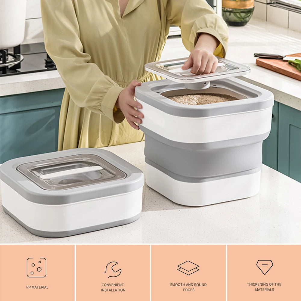 Voltsify Collapsible and Portable Food Storage Container with Non-slip Base