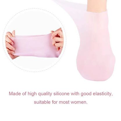 Silicone Anti Crack Foot Mask Prevents Dryness Foot & Hand Spa Mask Pedicure Socks & Moisturizing Gloves for Feet/Hand Care