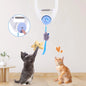 Door Hanging Automatic Retractable Kitten Toys Interactive Cat Teaser Retractable Toys with 3 Catnip Mice for Indoor Bored Cats