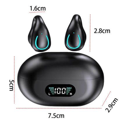 YYK-Q71 Q80 Wireless Bluetooth Translation Earbuds LED Digital Display Type-C Charging Translators Headphone For Travel Business