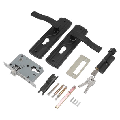 Door Handle Lock Manganese Steel Silent Bearing Universal Door Lever Lock Set with Keys for Home Bedroom