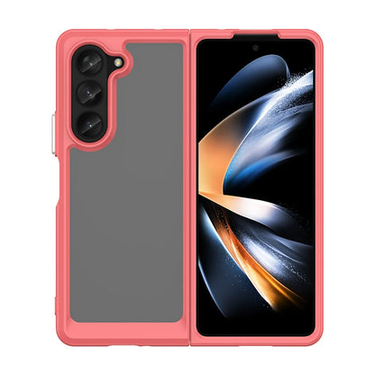 Colorfull Transparent TPU Case for Samsung Galaxy Z Fold 5 4 3 5G Protective Cover Shockproof Funda Coque 케이스