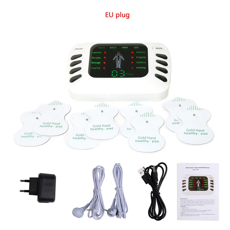 Electric Massager with 8 Massage Modes TENS Low Frequency Pulse EMS Muscle Stimulator for Relaxation