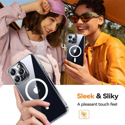 For Magsafe Full Camera Protector Clear Phone Case For iPhone 16 15 14 13 12 11 Pro Max 16 Plus Magnetic Wireless Charging Cover