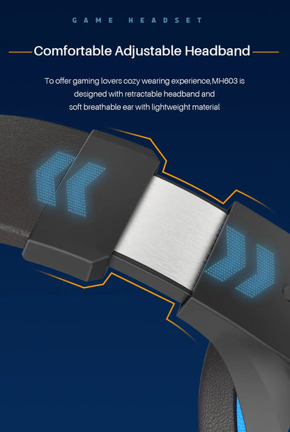 Pro Gaming Headset with Microphone, LED Lights, Bass Stereo Sound for PC PS5 PS4 Xbox, Computer Video Game Headphones Gifts for