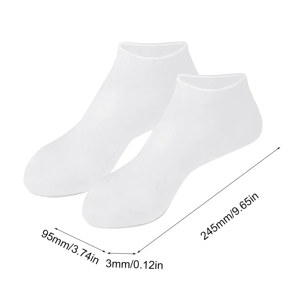 Silicone Anti Crack Foot Mask Prevents Dryness Foot & Hand Spa Mask Pedicure Socks & Moisturizing Gloves for Feet/Hand Care