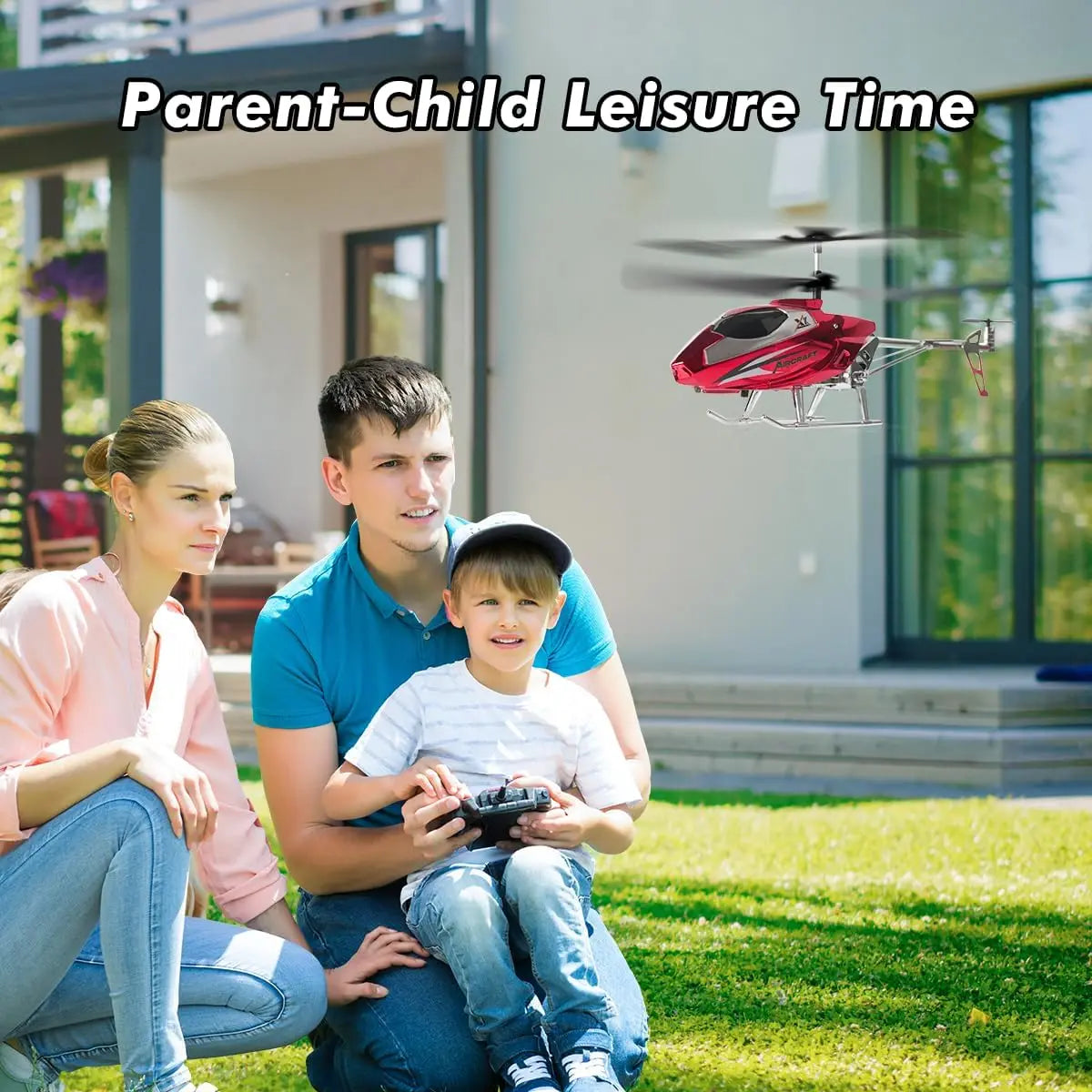VATOS RC Helicopter for Boys 2.4G Remote Control Helicopter LED Light for Kids Fixed Height One-Key Take-Off Indoor Plane Gifts