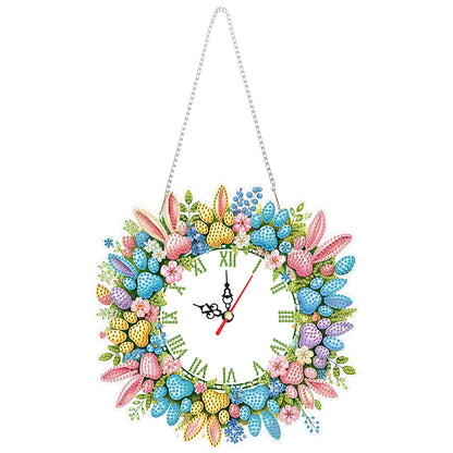 Acrylic Special Shape Butterfly DIY Crystal Diamond Clock Diamond Art Clock Pendants Kit Diamond Painting Clock for Home Decor