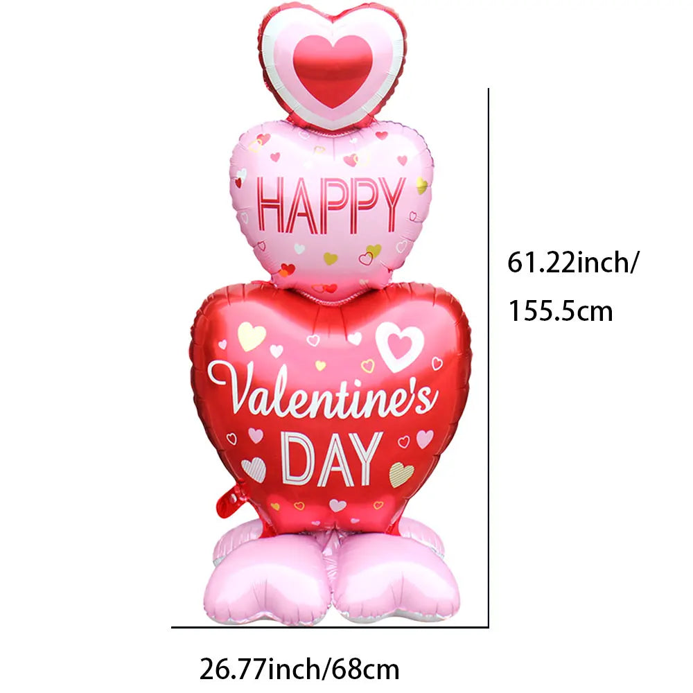 2-Pack 60inch Base Balloons for Valentine's Day, Foil Balloons, Suitable for Birthday Parties, Valentine's Day, Engagement Weddings, Anniversaries, Wedding Parties, Candlelight Dinners, Balloon Decoration Arrangements, Confes