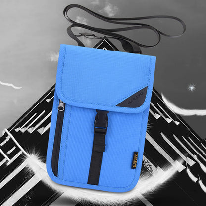 Travel Anti-theft Document Storage Bag Passport Holder Bags Nylon Portable RFID ID Credit Card Organizer Neck Pouch