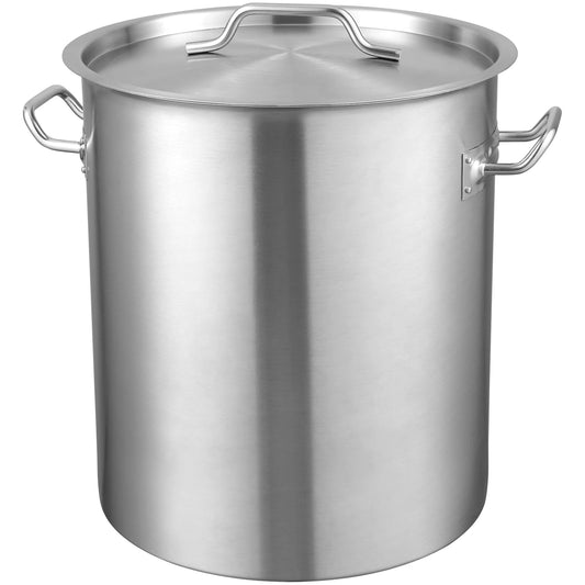SucceBuy 42 Quart Stainless Steel Cookware Stockpot Commercial Cooking Pot Large Soup Pot Cookware Sauce Pot with Strainer Lid