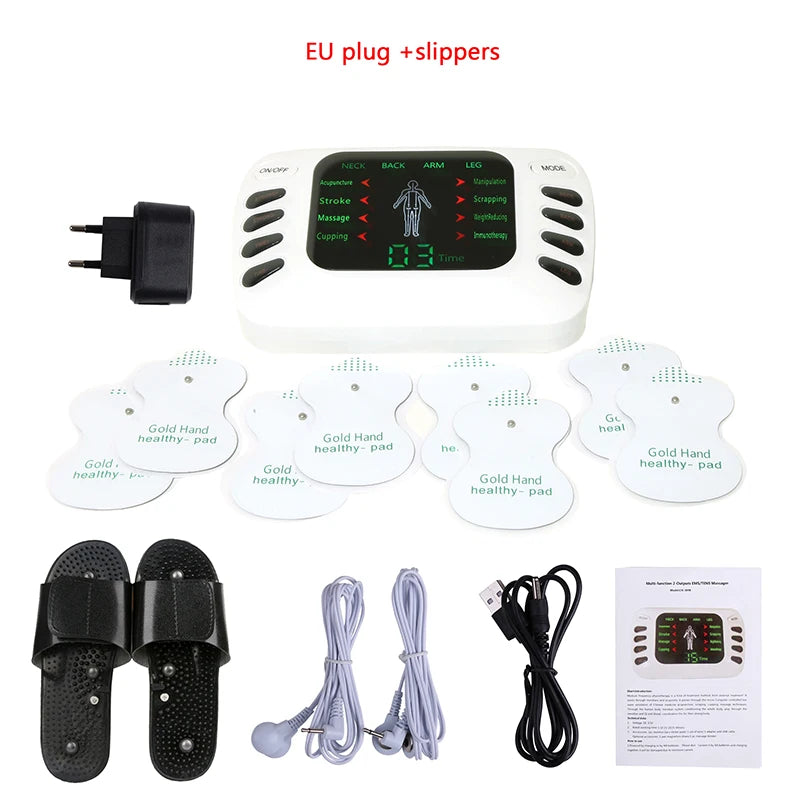 Electric Massager with 8 Massage Modes TENS Low Frequency Pulse EMS Muscle Stimulator for Relaxation