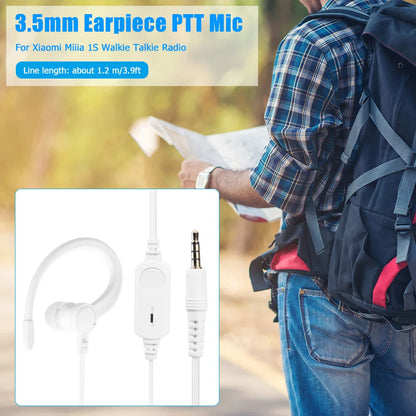 3.5mm Earpiece Headset PTT Mic Earphone Headphone for Xiaomi Mijia 1S Radio