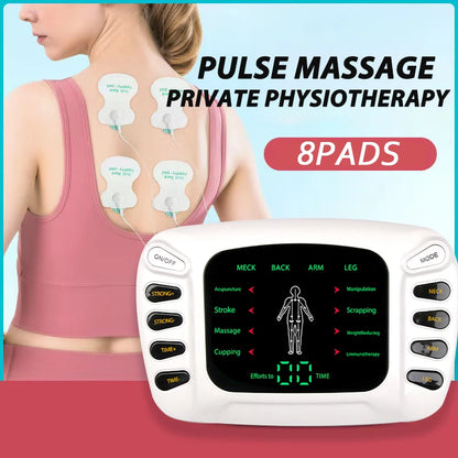Electric Massager with 8 Massage Modes TENS Low Frequency Pulse EMS Muscle Stimulator for Relaxation