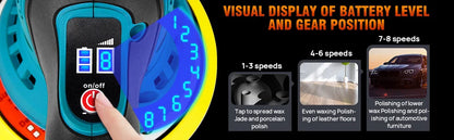 12V Cordless Car Buffer Polisher,6 Variable Speed Car Polishing Kit, For Car Detailing/Polishing/Waxing/Scratch Removing