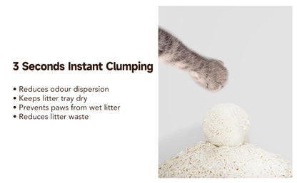 Ezskuup Non-Stick Ultra Clumping Cassava Tofu Cat Litter Odour Control Low Tracking Kitty Litter Plant-Based Ingredient 4KG/PACK