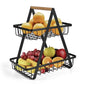 New Detachable Stainless Steel Fruit Basket Kitchen Living Room Desktop Storage Rack Bread Basket Portable Fruit Bowl