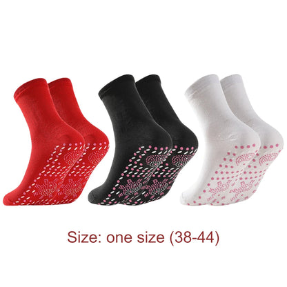 1 Pair Self-Heating Shaping Socks Pain Relief Thermal Circulation Sock Tourmaline Foot Massage Socks Gifts for Friends