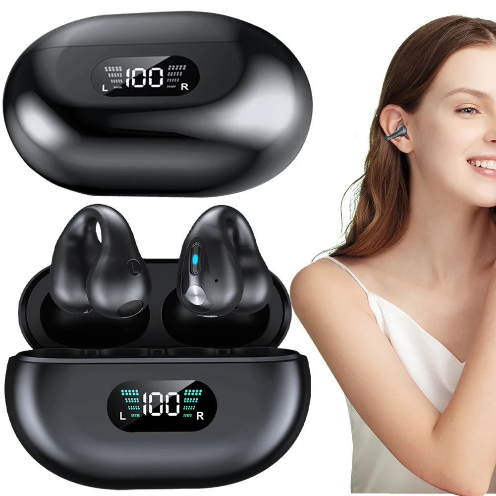 YYK-Q71 Q80 Wireless Bluetooth Translation Earbuds LED Digital Display Type-C Charging Translators Headphone For Travel Business