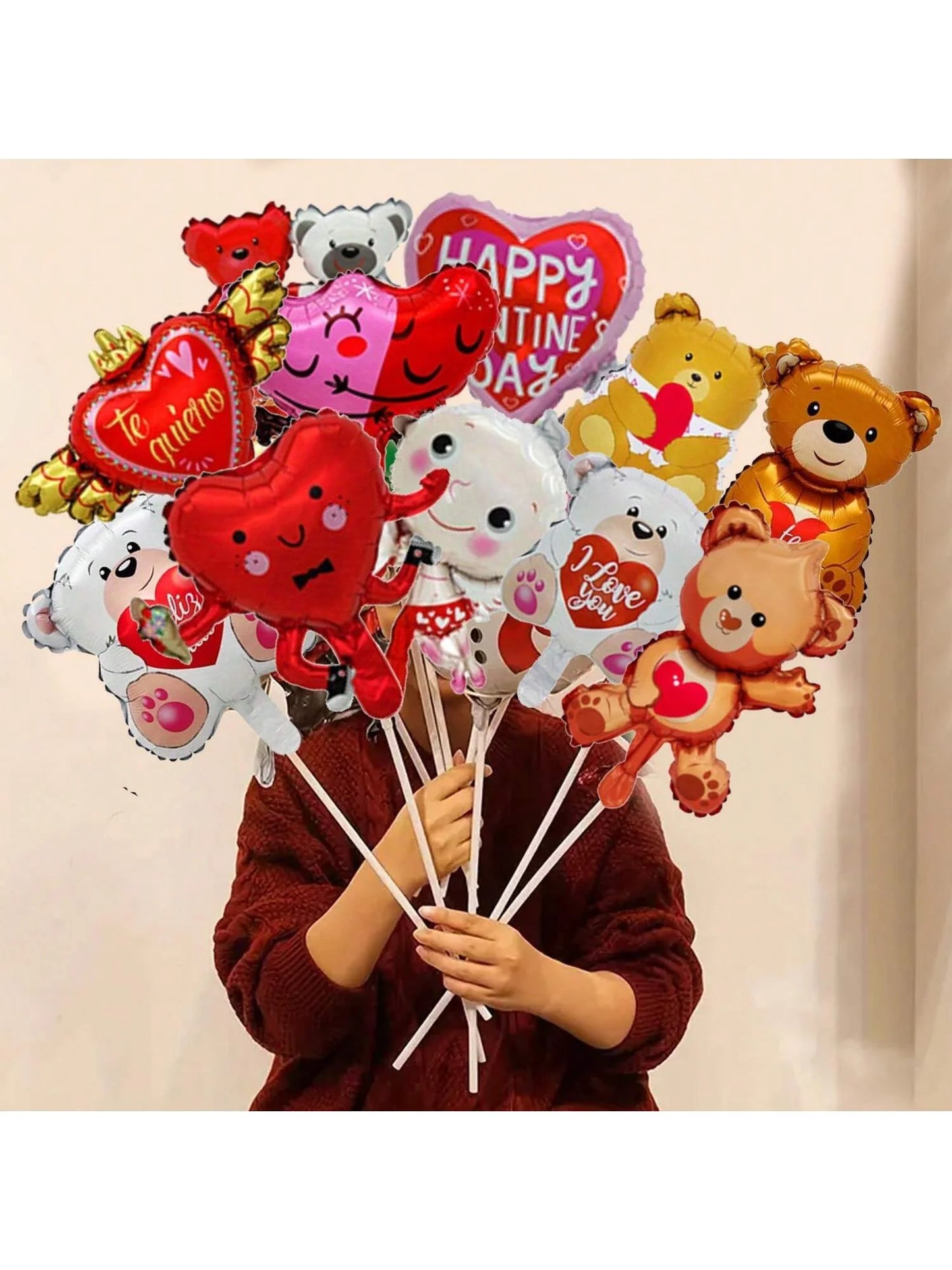 10pcs Valentine's Day Mini Balloon Love Bear Mini Balloon Valentine's Day Wedding Engagement Birthday Party Decoration
