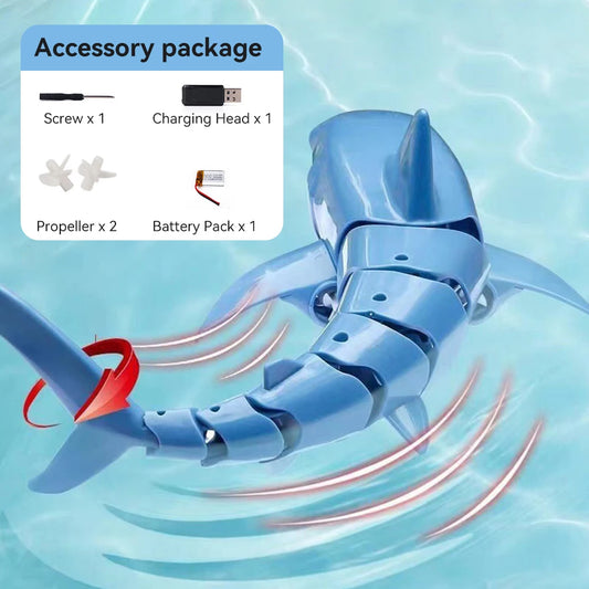 Electric Simulation  Shark Toy 2.4G Remote Control Smart Rechargeable Rc Shark whale Toy Can Go Underwater For Boys Girls Gift