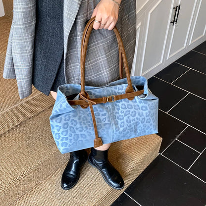 Leopard PU Leather Shoulder Bags for Women 2026 Luxury Designer Brand Trend Tote Bag Females Short Handle Handbags and Purses