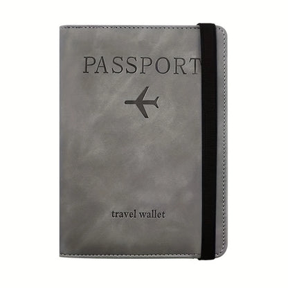 Frosted Fabric Strap Passport Holder with Large Capacity and Multiple Card Slots - Multi Functional Travel Document Bag in Vario