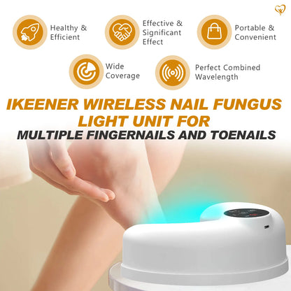Wireless 45W Nail Fungus Treatment Device for Ingrown Toenail 45W 8*910+ 470nm Repair Damaged Thick Fingernails Nail Care