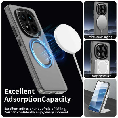 Magnetic Wireless Charging Case For Redmi Note 14 Pro 5G Note 14 Pro+ Plus Cover Candy Colors Transparent Back Shell Coque