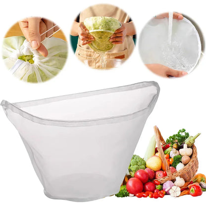 Soy Milk Bag Reusable Mesh Strainer Bag Multi-Function Brew Filter Bag Fine Mesh Food Strainer Bag for Cheese Making