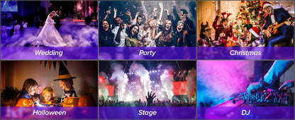 Fieryzeal 500W Fogger Stage RGB LED Effect DJ Smoke Machine Disco Wedding Fogger Machine Stage lights