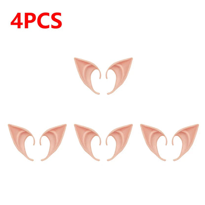 1-10Pairs Halloween Elf Ears,Latex Ears for Angel,Halloween Cosplay Decoration,Masquerade Costume,Fairy Photo Props for Girl