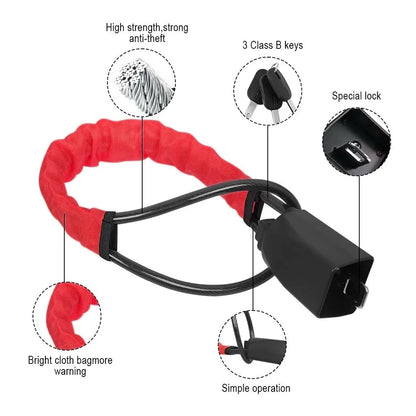 Steering Wheel Lock Anti-Theft Car Security Device Heavy Duty Seat Belt Lock