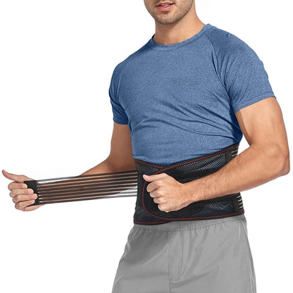 Adjustable Back Support Belt for Men Women Lumbar Brace for Lower Back Pain Relief Mesh Breathable Wrap Band Sciatica Back Brace