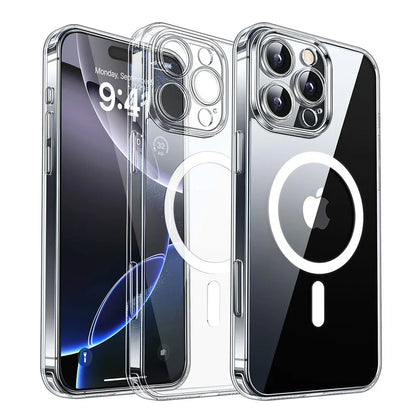 For Magsafe Full Camera Protector Clear Phone Case For iPhone 16 15 14 13 12 11 Pro Max 16 Plus Magnetic Wireless Charging Cover