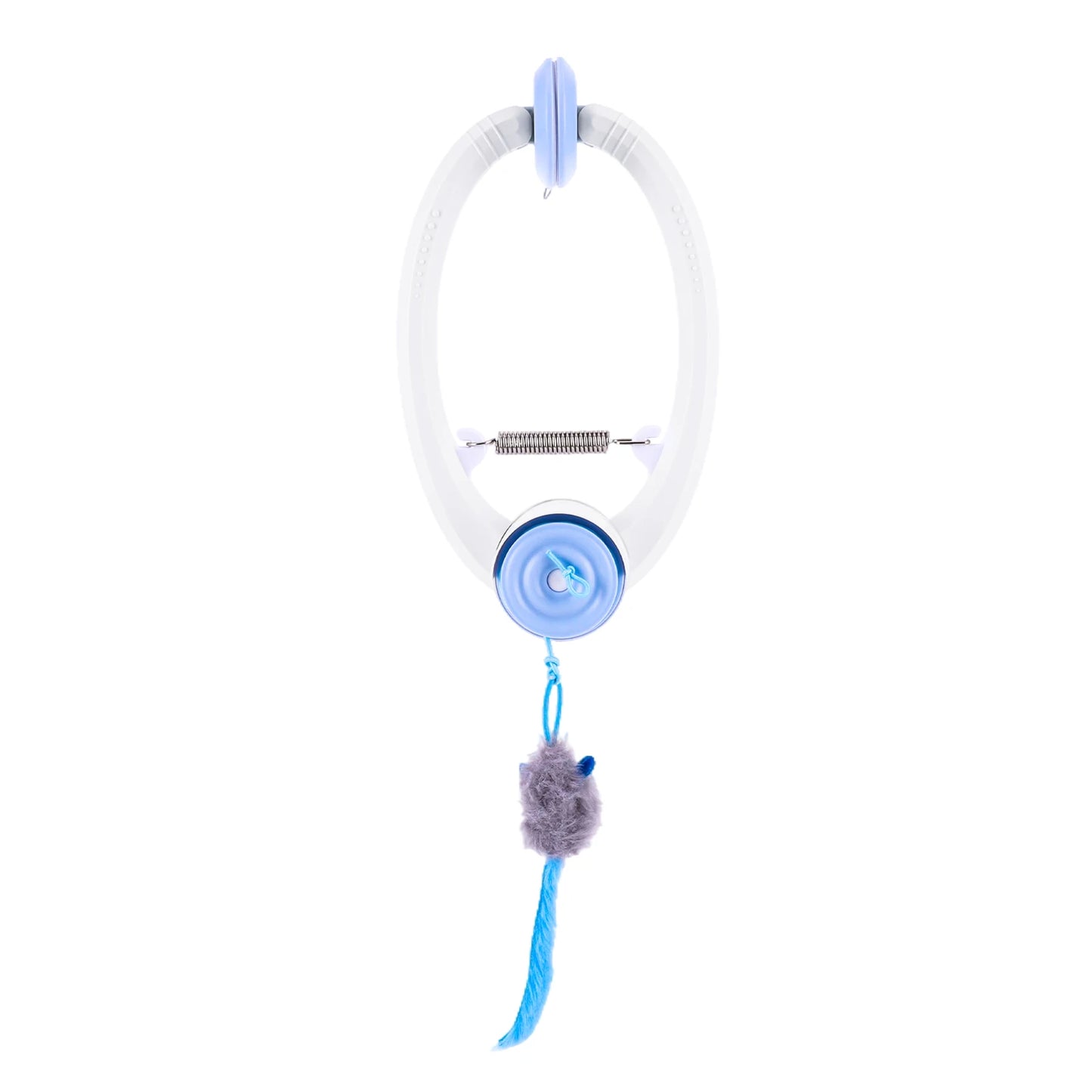 Door Hanging Automatic Retractable Kitten Toys Interactive Cat Teaser Retractable Toys with 3 Catnip Mice for Indoor Bored Cats