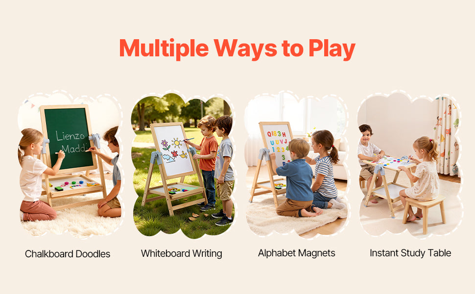 SucceBuy Standing Magnetic Drawing Board WordPad Art Easel with Painting Accessories Children Educational Toys for Kids Boy Girl