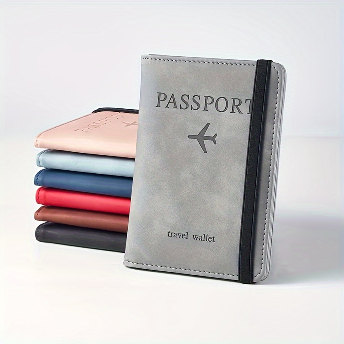 Frosted Fabric Strap Passport Holder with Large Capacity and Multiple Card Slots - Multi Functional Travel Document Bag in Vario