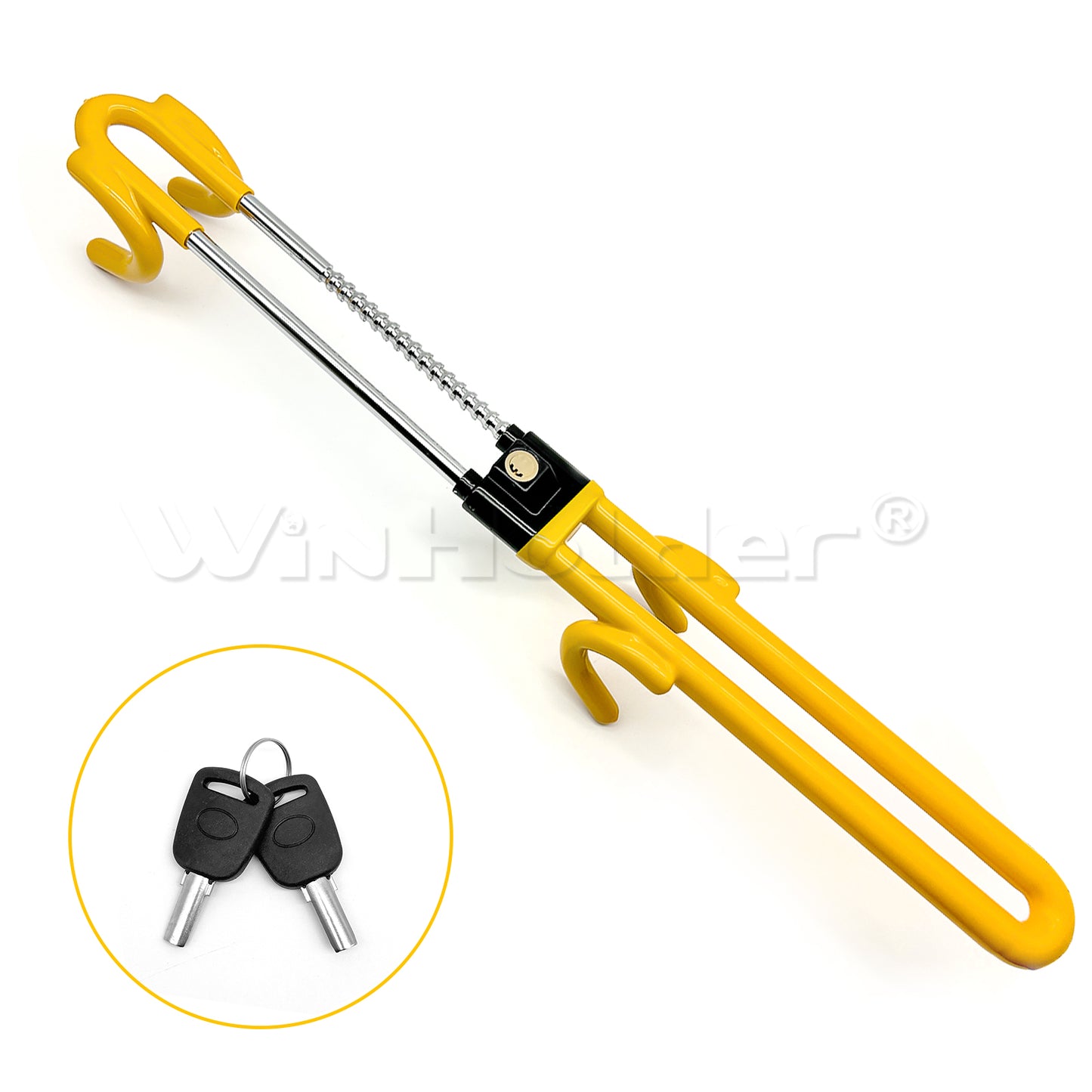 Steering Wheel Lock Twin Bar, Steering Lock, Car Steering Wheel Locks, Car Lock Anti-Theft ,  Heavy Duty, Adjustable ,wiht Keys